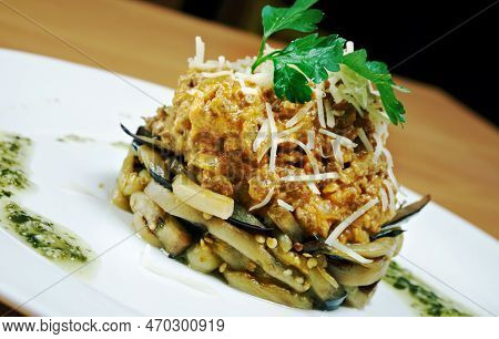 Insalata Di Melanzane Grigliate - Italian Salad  Of Grilled Eggplants With Cherry Tomato