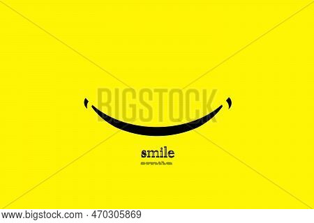 Smile Icon Isolated On Orange Background.trendy Smile Icon In Flat Style. Template For App, Ui And L
