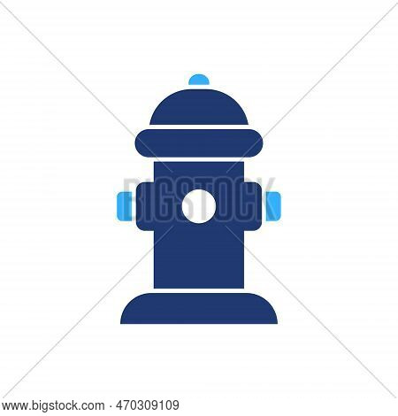 Fire Hydrant Silhouette Icon. Fire Extinguishing Hydrant Color Icon. Isolated Vector Illustration