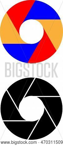 Camera And Settings Logo Icon Combination Vector. Abstract Camera And Settings Vector Logo Icon Comb