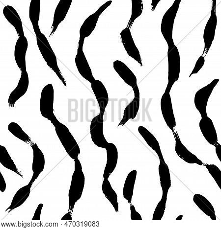 Abstract Seamless Black And White Textile Design