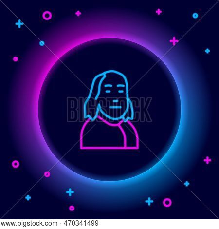 Glowing Neon Line Benjamin Franklin Icon Isolated On Black Background. Colorful Outline Concept. Vec