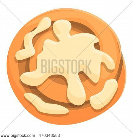 Sugar Cinnamon Roll Bun Icon Cartoon Vector. Pastry Food. Sweet Bakery