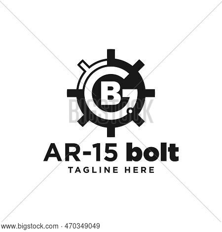 Ar-15 Bolt Vector Illustration Logo Design Or Brand
