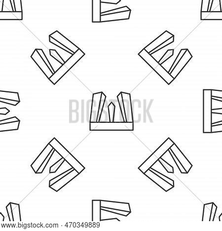 Grey Line Gate Of Europe Icon Isolated Seamless Pattern On White Background. The Puerta De Europa To