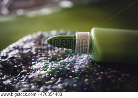 Home Made Slime With Microplastic And Glue