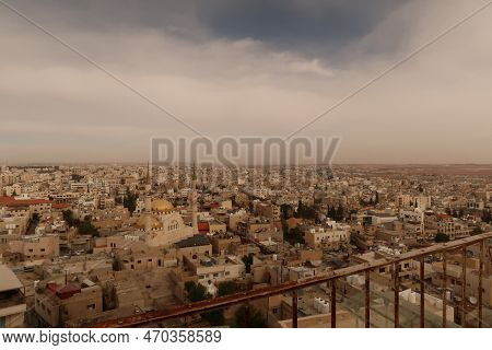 Scenic View, Panorama From The Bell Tower Of The St John The Baptist Church, Madaba, Jordan 2021