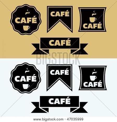 Vintage Cafe jelvények.