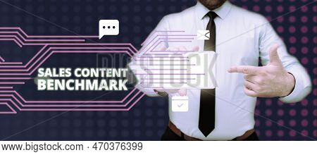 Handwriting Text Sales Content Benchmark. Business Idea Manage Their Team By Analyzing Metrics And K