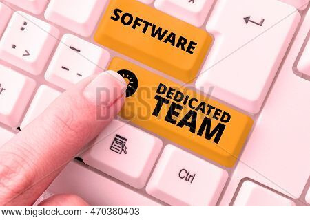 Conceptual Display Software Dedicated Team. Word For People Responcible For Modification Of Software