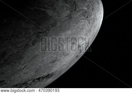 Digitally Generated Photograph Of The Dwarf Planet Haumea.