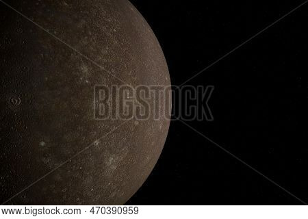 Digitally Generated Photograph Of The Callisto, The Moon Of Jupiter.