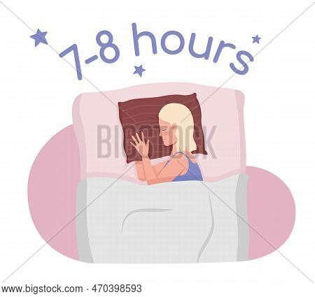 Get Enough Sleep 2d Vector Isolated Illustration
