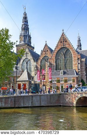 Amsterdam, Netherlands -  May 5, 2013: This Is A View Of The Apse Of The Old Gothic Oudekerk Church.