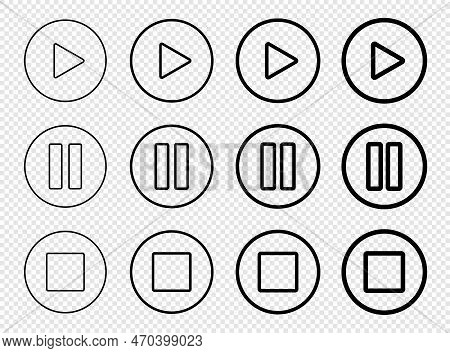 Play Pause Buttons. Vector & Photo (Free Trial) | Bigstock