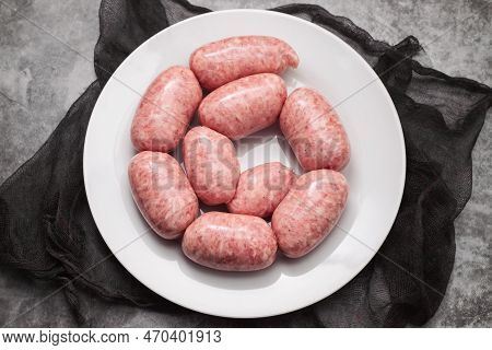 Rolled Botifarra, A Pork Meat Sausage Typical Of Catalonia, Spain