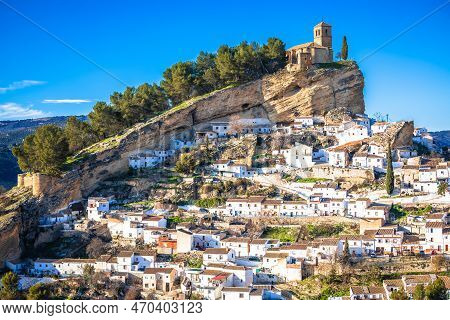 Scenic White Village Of Montefrio Near Granada, Andalusia Region Of Spain