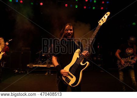 Mt. Clemens, Michigan -usa- January 28, 2023: George Lynch Performing At The Emerald Theatre With Sp