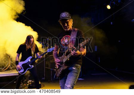 Mt. Clemens, Michigan -usa- January 28, 2023: George Lynch Performing At The Emerald Theatre With Sp