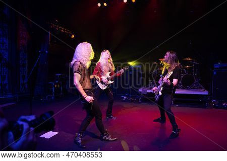 Mt. Clemens, Michigan -usa- January 28, 2023: George Lynch Performing At The Emerald Theatre With Sp