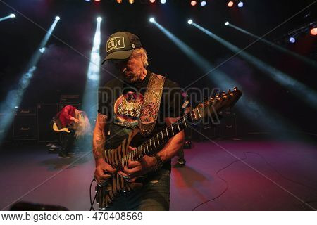 Mt. Clemens, Michigan -usa- January 28, 2023: George Lynch Performing At The Emerald Theatre With Sp