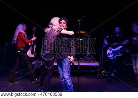 Mt. Clemens, Michigan -usa- January 28, 2023: George Lynch Performing At The Emerald Theatre With Sp