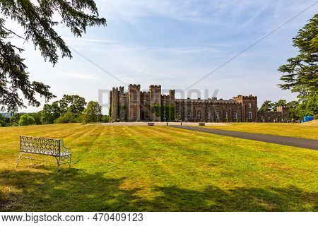 A View Of The Magnificent Scone Palace, Historic Building And Attraction In The Village Of Scone And