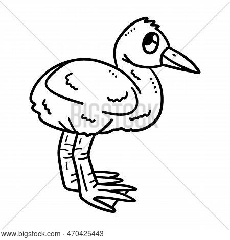 A Cute And Funny Coloring Page Of A Baby Flamingo. Provides Hours Of Coloring Fun For Children. Colo