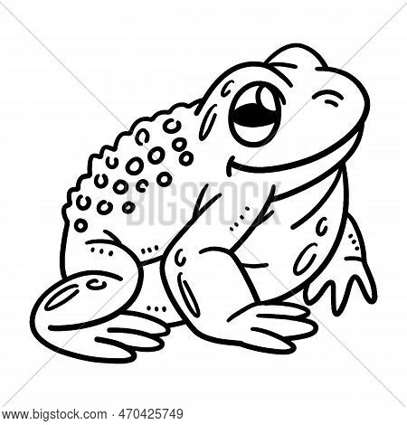 A Cute And Funny Coloring Page Of A Baby Frog. Provides Hours Of Coloring Fun For Children. Color, T