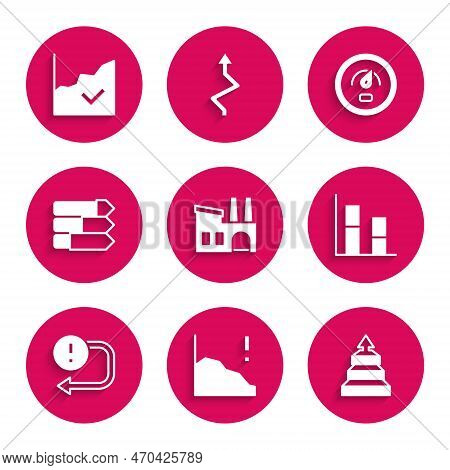Set Factory, Financial Growth Decrease, Pyramid Chart Infographics, Graph, Chart, Diagram, Arrow, Pi
