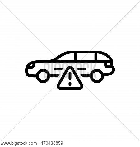Black Line Icon For Defects Mistake Fault Blame Flaw Imperfection Blemish Reduction Warning Exclamat