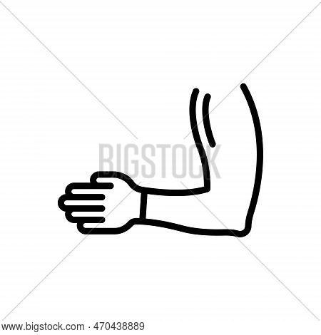 Black Line Icon For Arms Hand Knuckle-duster Cactus Joint Finger Alvo Relax