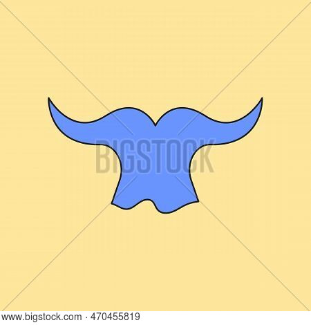 Vector Illustration Of Whale Tail Logo Icon. Simple Illustration Style, Great For Ocean, Seefood, Fo