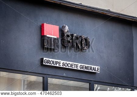 Timisoara, Romania - September 16, 2022: Brd Bank Logo In Front Of Their Local Bank In Timisoara, Di