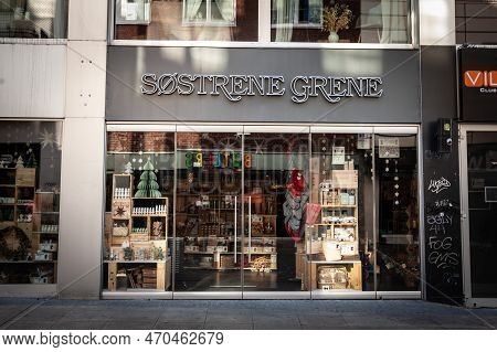 Dusseldorf, November - 13, 2022: Sostrene Grene Logo In Front Of Their Shop For Dusseldorf. Sostrene