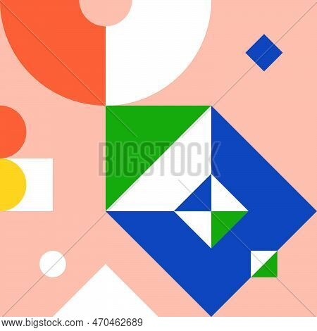 Geometric Color Pattern. Suitable For Corporate Identity, Packaging, Web Design. Bright, Colorful, P