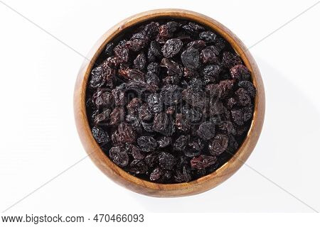 Healthy Food - Nuts Dehydrated Grapes; Photo White Background