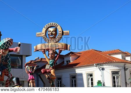 Torres Vedras, Portugal - February 2023: The Famous Carnival Of Torres Vedras. The President Of Port