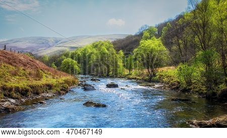 Unspoilt Wilderness In The Cambrian Mountains, Wales.