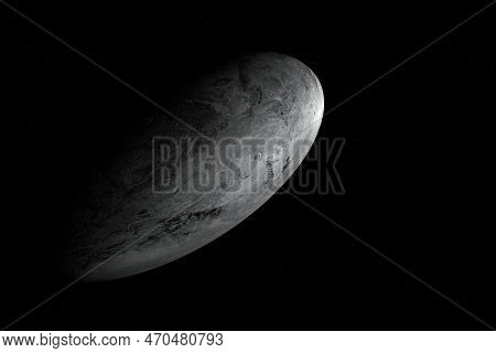 Digitally Generated Photograph Of The Dwarf Planet Haumea.