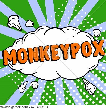 Conceptual Display Monkeypox. Business Idea Poxvirus Of Africa Caused By Chiefly In Wild Rodents And
