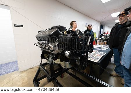 Flint, Michigan -usa- February 10, 2023:  8Th Annual Chrome And Ice Winter Indoor Autoshow At The Do