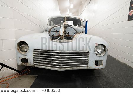 Flint, Michigan -usa- February 10, 2023:  8Th Annual Chrome And Ice Winter Indoor Autoshow At The Do