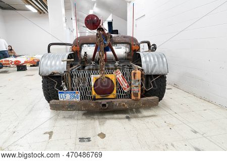 Flint, Michigan -usa- February 10, 2023:  8Th Annual Chrome And Ice Winter Indoor Autoshow At The Do