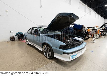 Flint, Michigan -usa- February 10, 2023:  8Th Annual Chrome And Ice Winter Indoor Autoshow At The Do