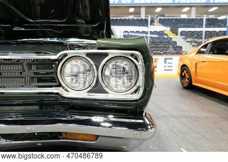 Flint, Michigan -usa- February 10, 2023:  8Th Annual Chrome And Ice Winter Indoor Autoshow At The Do