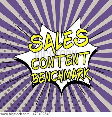 Writing Displaying Text Sales Content Benchmark. Business Approach Manage Their Team By Analyzing Me