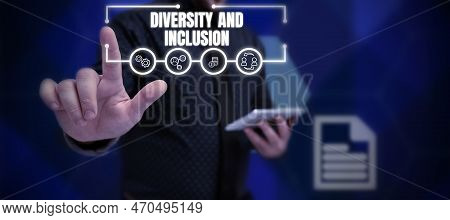 Inspiration Showing Sign Diversity And Inclusion. Business Overview Range Human Difference Includes 