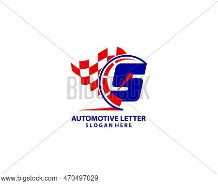 Car Automotive Logo On Letter S Speed Concept. Sport Car Template For Car Service, Car Repair With S