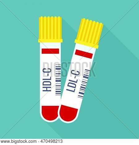 Medical Test Tube With Blood Vector Illustration
